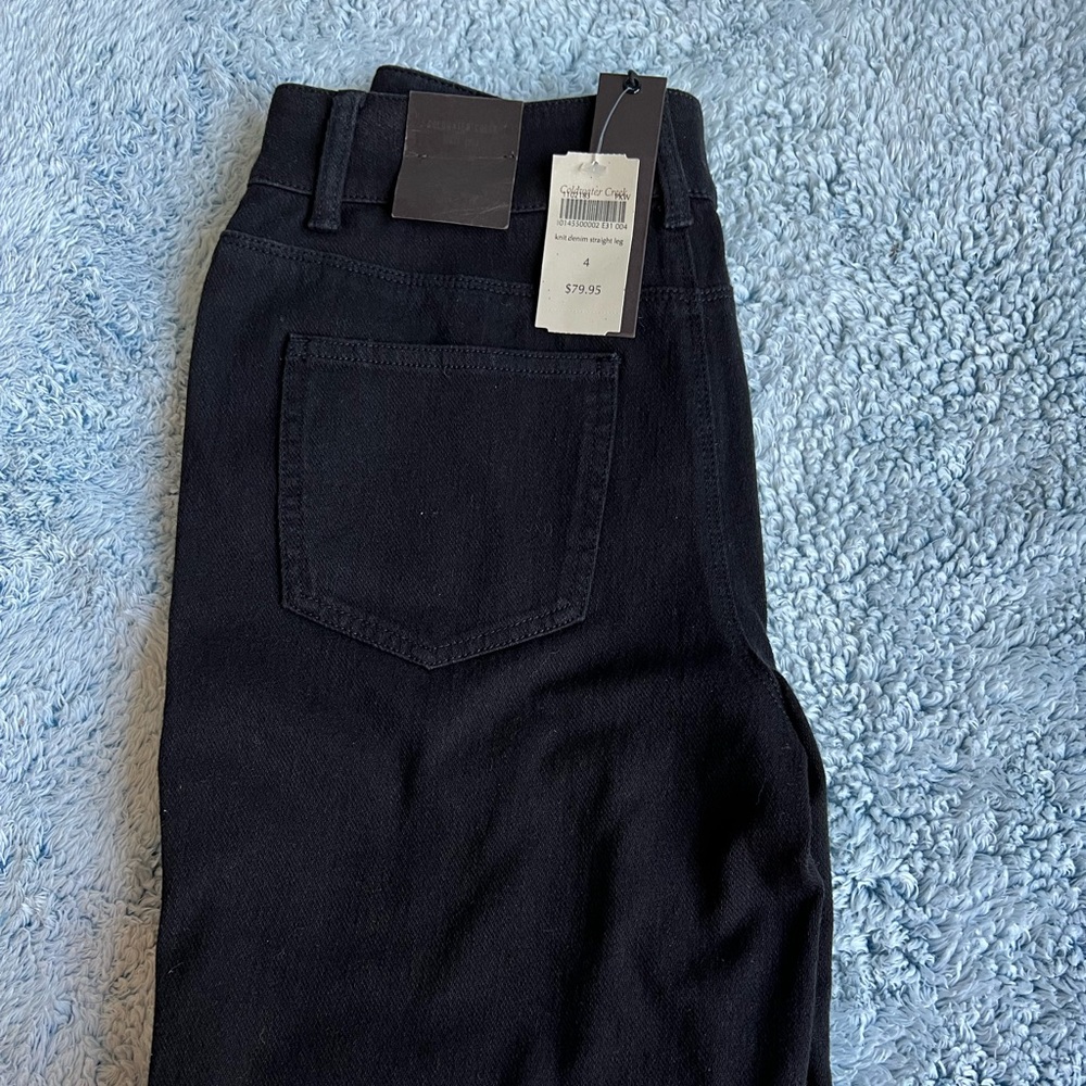 Black Jeans, Size 4, Coldwater Creek, Straight Leg, New With Tags
